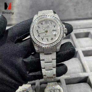 Luxe Horloge Horloges voor Heren Mechanisch Licht Sieraden Moissanite Verguld Stainlwatchess Staal Heren Iced Out Topmerk Zwitsers ontwerperspolshorloge