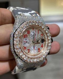 Relojes de lujo para hombre Mecánico Iced Out Hip Hop Gra Bust Down Moissanite Diamond Men Top Brand Diseñadores suizos Reloj de pulsera