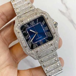 Luxe Horloge Horloges voor Heren Mechanische Hip Hop Bussdown Vvs Moissanite Diamond Branded Stainls Steel Topmerk Zwitserse Digners