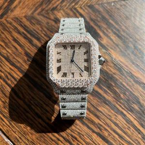 Luxe horloge Horloges voor heren Mechanisch tweekleurig Iced Out Vvs Moissanite Diamond Bussdown merk Topmerk Zwitsers ontwerpers polshorloge