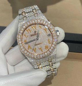 Luxe Horloge Horloges voor Heren Mechanisch Icedout Mannen Bling Iced Out Vvs Moissanite Diamond Topmerk Zwitserse ontwerpers Horloge