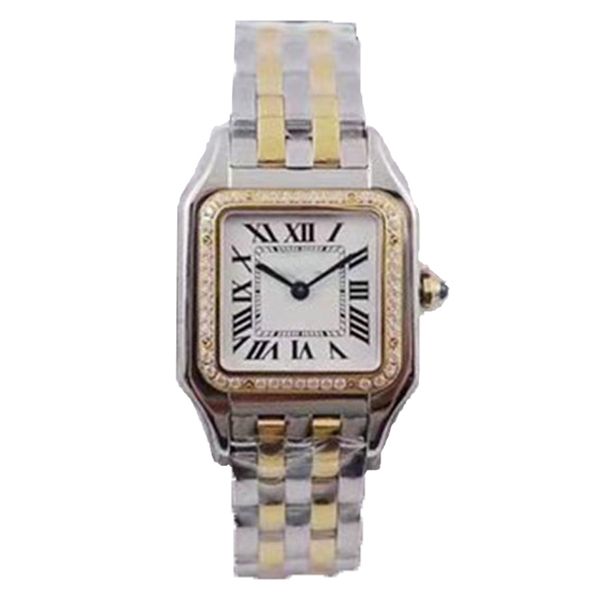 Reloj de lujo Reloj para mujer Relojes cuadrados Diseñador Relojes de diamantes Tamaño de movimiento de cuarzo premium Pulsera de acero inoxidable Cristal de zafiro Impermeable dhgate