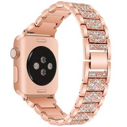 Luxe horlogeband Bandjes voor Apple Watch Ultra 49 mm band 41 mm 45 mm 44 mm 40 mm 38 mm 42 mm dames Diamanten iwatch-serie 8 7 6 SE 5 4 3 2 1 polsarmband roestvrij staal