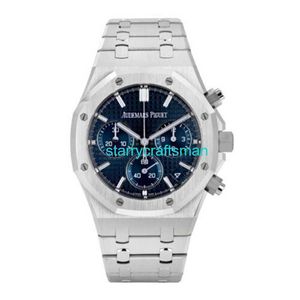 Montres de luxe APS Factory Audemar Pigue Royal Oak Watch 41mm Blue Index Hour marque STQJ