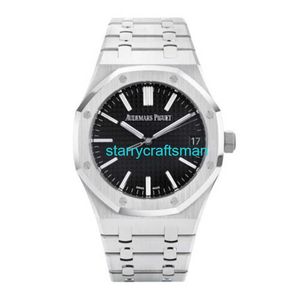 Montres de luxe APS Factory Audemar Pigue Royal Oak Watch 41mm Black Index Hour marque STKD