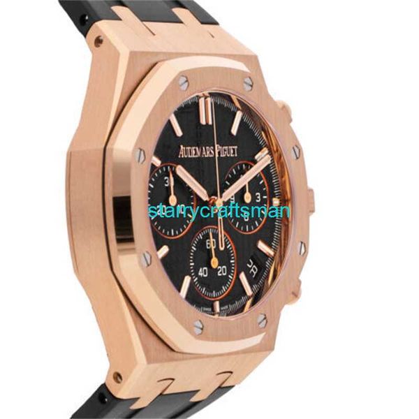 Montres de luxe APS Factory Audemar Pigue Royal Oak Auto Rose Gold Mens Strap Watch 26240OR.OO.D002CR.01 STJ3