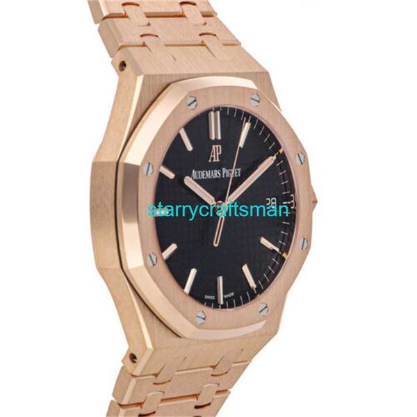 Montres de luxe APS Factory Audemar Pigue Royal Oak Sign Rose Gold Mens Bracelet Watch 15500OR.OO.1220OR.01 STS6