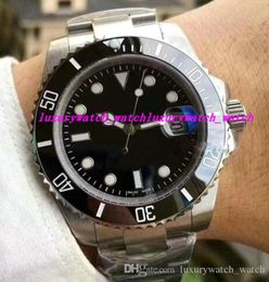 Luxe horloges Asia 2813 Beweging 40 mm Nieuwe heren keramische bezel Nieuwe gepolijste stalen armband Automatische mode Men039S Watch pols5871058