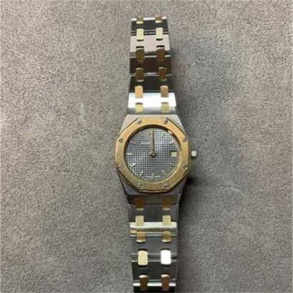 Relojes de lujo Audema Pigu Automático Muñeca mecánica Gold/Steel 66270 Vendido como está