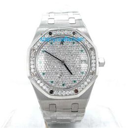 Luxe horloges Audemar Pigue Royal Oak Platinum 36mm Diamond Dial/Bezel 14813pt ZZ.0789pt.01 APS Factory ST5Q
