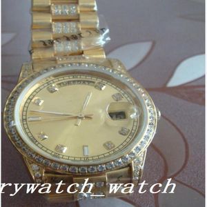 Luxe horloges beste kwaliteit mannen 18k gouden dsteel diamant armband 36 m automatisch mechanisch horloge vrouw diamant diamus polshorloge mode u 2838