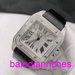 Luxe horloges Carters Santos-serie Herenhorloge Automatisch mechanisch Grote luipaardkop met diamanten achter grote volle hemelster FNZC