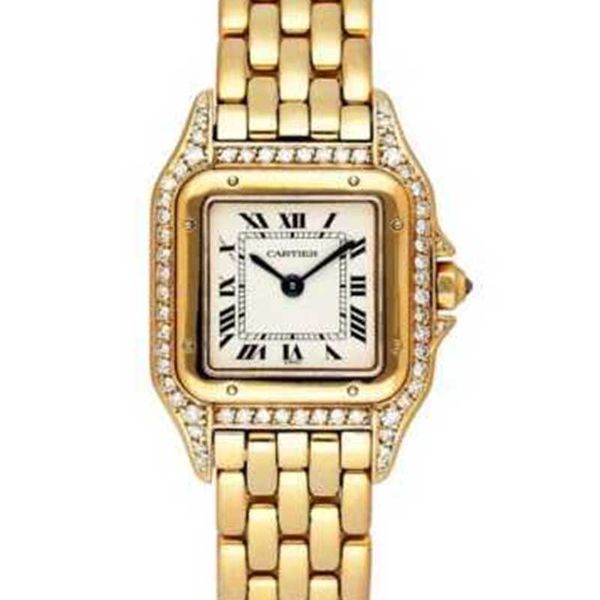 Montres de luxe CT Swiss Match Matchs Ct Panthere Diamond 18K Yellow Gold Ladies Watch