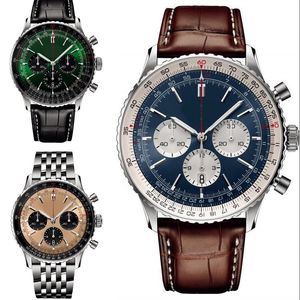 Luxe horloges voor heren, high-end horloge, chronograaf, 50 mm roestvrijstalen band, navitimer, montre de luxe, saffier, zakelijk perfect designerhorloge, lichtgevend xb010 C23