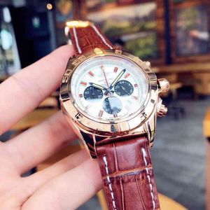 Luxe horloges voor mannen geïmporteerde bewegingsheren boetiek horloge glazen spiegel lederen band ontwerper 8p0y