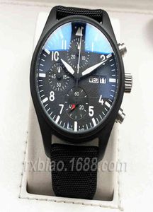 Luxe horloges voor mannen Mechanics Polshipwatch Fighter 3777 Piloot Top Timing Zes Pin Lumineuze waterdichte Men039S Belt Designer1042801