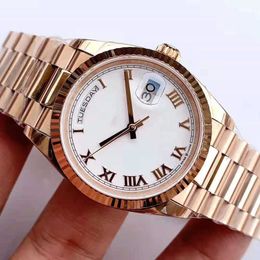 relojes de lujo para hombre EW factory 3255 Movimiento automático rosegold cristal de zafiro reloj de pulsera para hombre 36 mm reloj para hombre calidad AAA super uhr