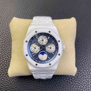 Luxe Horloges voor Heren Mechanisch 2022 Luxe Merk 41mm Eta 5134 Beweging 26579 Witte Keramische Genève Ontwerpers Horloges