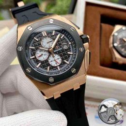 Luxe horloges voor heren, mechanische beperkte editie Roya1 0ak Offshore-serie keramische titanium Zwitserse topmerk polshorloges