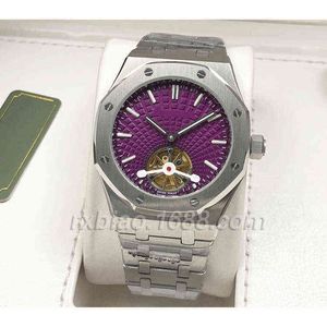 Luxe horloges voor heren Mechanische series 26522ce Hollow Tourbillon Automatic 42mm stalen band Genève -merkontwerpers Polshorgels 9e35