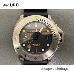 Relojes de lujo para hombres mecánicos Panerei Swiss Automatic Sapphire Mirror 47 mm de 13 mm Importado Reloj Marca Italia Sport Wall Wallwatches 16 CQ3M