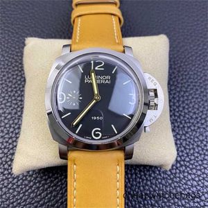 Luxe horloges voor herenmechanisch horloge Panerei PAM127 Zwitserse automatische beweging Sapphire Mirror 47mm geïmporteerd Cowhide Watchband Bran 3C2M