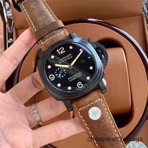Luxe horloges voor Mens Mechanical Watch Panerei Special Edition Series Carbon Fiber Case Fashion Watch Brand Italy Sport Pols Orwb