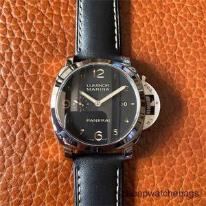 Luxe horloges voor heren Mechanisch horloge Panerei Zwitserse automatische beweging Sapphire Mirror 44mm koehide horlogebandmerk Italië Sport Pols 12os