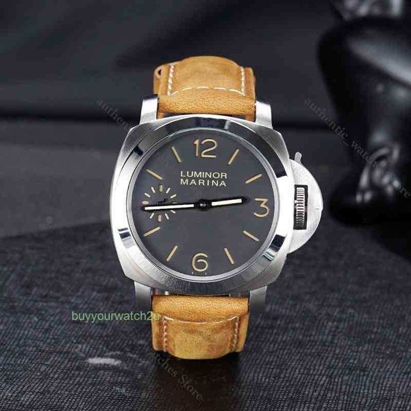 Montres de luxe pour hommes montre-bracelet mécanique Panerrais montres de créateurs multifonctions de haute qualité saphir montre de grand diamètre VUO8