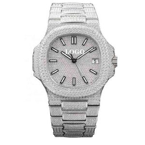Luxe horloges voor heren kijken diverse maat 40 mm Eta 324 Movement Gypsophila Ice Out Cube Diamond