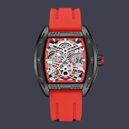 Luxe horloges voor unisex siliconen band horloges hoge kwaliteit groothandel klok orologio roestvrij staal automatisch mechanisch uurwerk horloges waterdicht sb060 C4