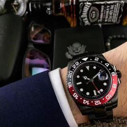 Luxe horloges van hoge kwaliteit gloednieuwe II Watch 'Batman'116710 Black Red Ceramic Automatic Mens Watch Men's Watch WR321T