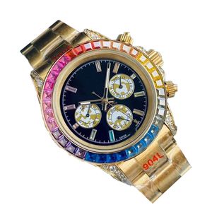luxe horloges herenhorloge van hoge kwaliteit 41 mm Designer horloges automatisch mechanisch saffierglas lens opvouwbaar horloge roestvrijstalen band boxt Diamond montre