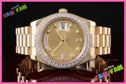 Relojes de lujo para hombre, relojes de oro amarillo de 18 quilates 2 President 218238, reloj mecánico para hombre, reloj de pulsera ##8