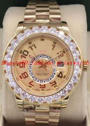 Luxe Horloge Top Kwaliteit 326938 GM/T Workin Diamond Bezel 18 k Goud Azië 2813 Beweging 42mm Automatische heren Horloge Horloges