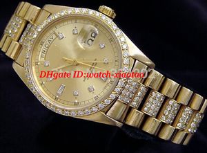 Montres de luxe hommes Bracelet en acier inoxydable montre en or 18K avec diamants montres montres automatiques hommes montre pour hommes