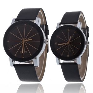 Luxe horloges heren dames wijzerplaat lederen klok casual sporthorloge heren neutraal quartz paar horloge