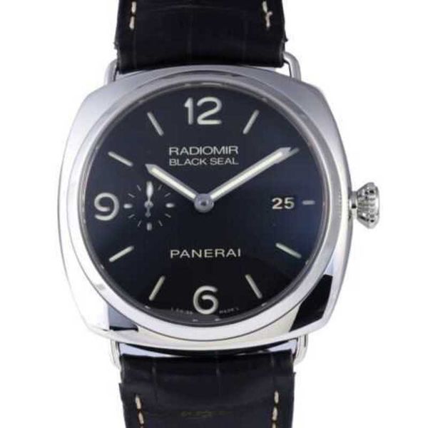 Relojes de lujo para hombre Panerrais Relojes de pulsera Diseñador Pam00388 Radiomir Black Seal Days Relojes mecánicos automáticos Acero inoxidable completo a prueba de agua