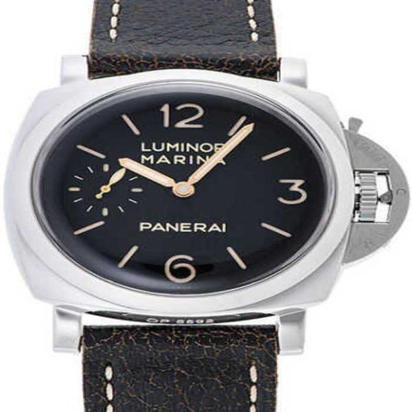 Relojes de lujo para hombres Panerrais Wallwatches Diseñador Reserva de energía Automática Titanio negro 44 mm Relojes mecánicos automáticos SD77