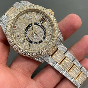 luxe horloges herenhorloge designer horloges hoge kwaliteit beweging horloges mannen moissanite horloge iced out horloge diamanten horloge montre 306n