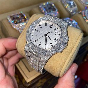 luxe horloges herenhorloge designer horloges hoge kwaliteit beweging horloges mannen moissanite horloge iced out horloge diamanten horloge montre 235u