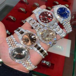 luxe horloges herenhorloge designer horloges hoge kwaliteit beweging horloges mannen moissanite horloge iced out horloge diamanten horloge montre 306r