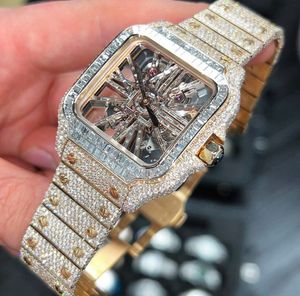 luxe horloges herenhorloge designer horloges hoge kwaliteit beweging horloges mannen moissanite horloge iced out horloge diamanten horloge montre automatische mechanische horloge 116