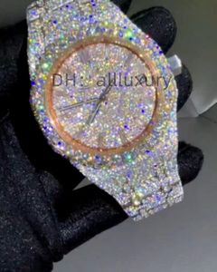 luxe horloges herenhorloge designer horloges hoge kwaliteit beweging horloges mannen moissanite horloge iced out horloge diamanten horloge montre automatische mechanische horloge 118