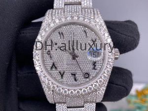 luxe horloges herenhorloge designer horloges hoge kwaliteit beweging horloges mannen moissanite horloge iced out horloge diamanten horloge montre automatische mechanische horloge 125