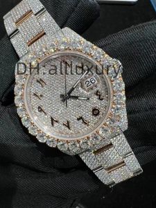 luxe horloges herenhorloge designer horloges hoge kwaliteit beweging horloges mannen moissanite horloge iced out horloge diamanten horloge montre automatische mechanische horloge 129