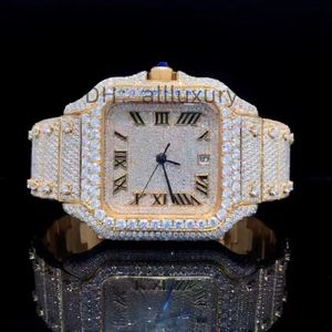 luxe horloges herenhorloge designer horloges hoge kwaliteit beweging horloges mannen moissanite horloge iced out horloge diamanten horloge montre automatische mechanische horloge 140