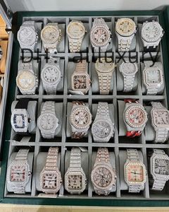 luxe horloges herenhorloge designer horloges hoge kwaliteit beweging horloges mannen moissanite horloge iced out horloge diamanten horloge montre automatische mechanische horloge 149