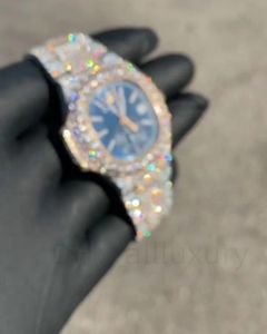 luxe horloges herenhorloge designer horloges hoge kwaliteit beweging horloges mannen moissanite horloge iced out horloge diamanten horloge montre automatische mechanische horloge 144