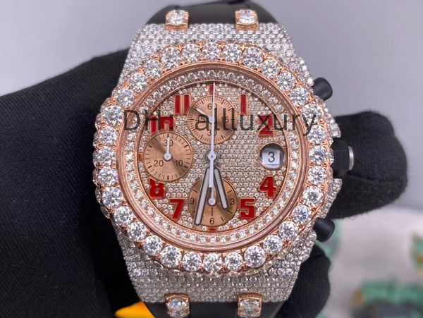 montres de luxe hommes montre montres de créateurs haute qualité mouvement montres hommes moissanite montre glacé montre diamant montre montre automatique montre mécanique 124